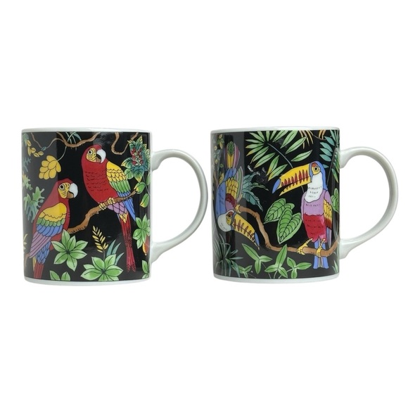 Vintage Disney Company Takahashi Made in Japan Coffee Mug Parrot Toucan Animal - Picture 7 of 7